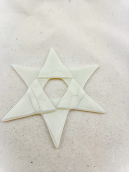 Fusing Glas Stern weiß zum Hängen