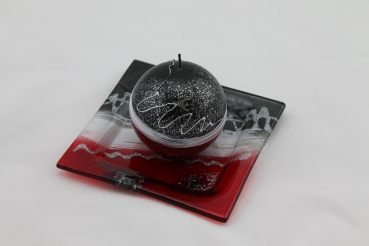 Kerzenschale Red ´n Grey