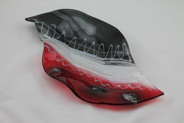 Glasschale Red n Grey