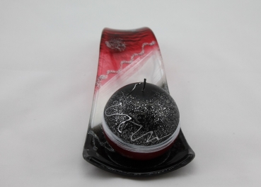 Kerzenschale Red ´n Grey