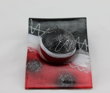 Kerzenschale Red ´n Grey