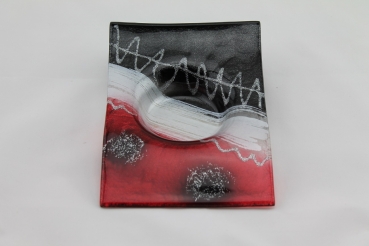 Kerzenschale Red ´n Grey