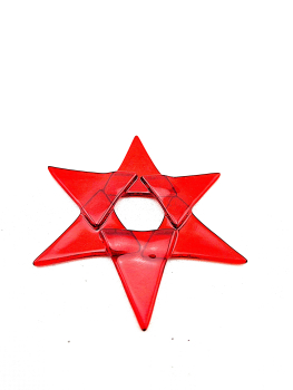 Fusing Glas Stern rot zum Hängen