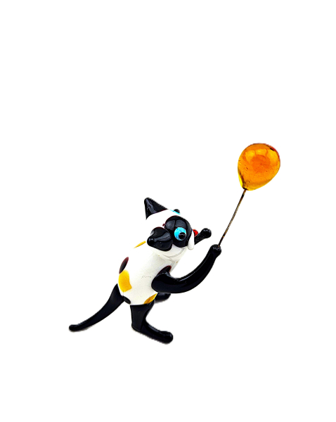 Katze mit Luftballon