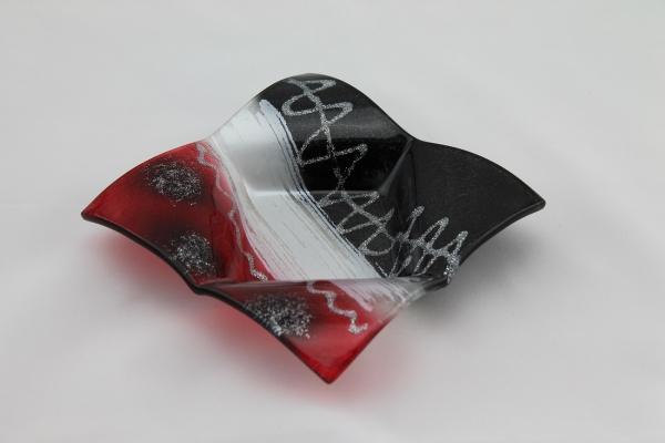 Kerzenschale Red ´n Grey