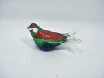 Glasvogel auf Metallstab